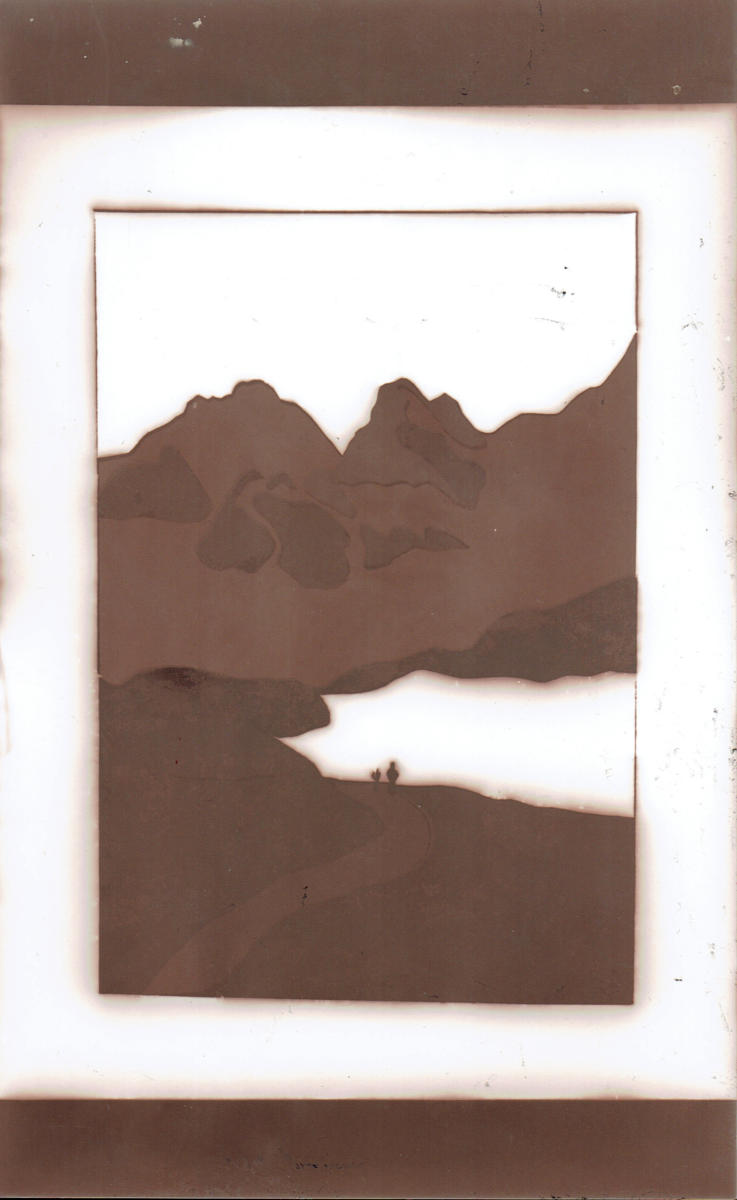 Stencil landscape photogram